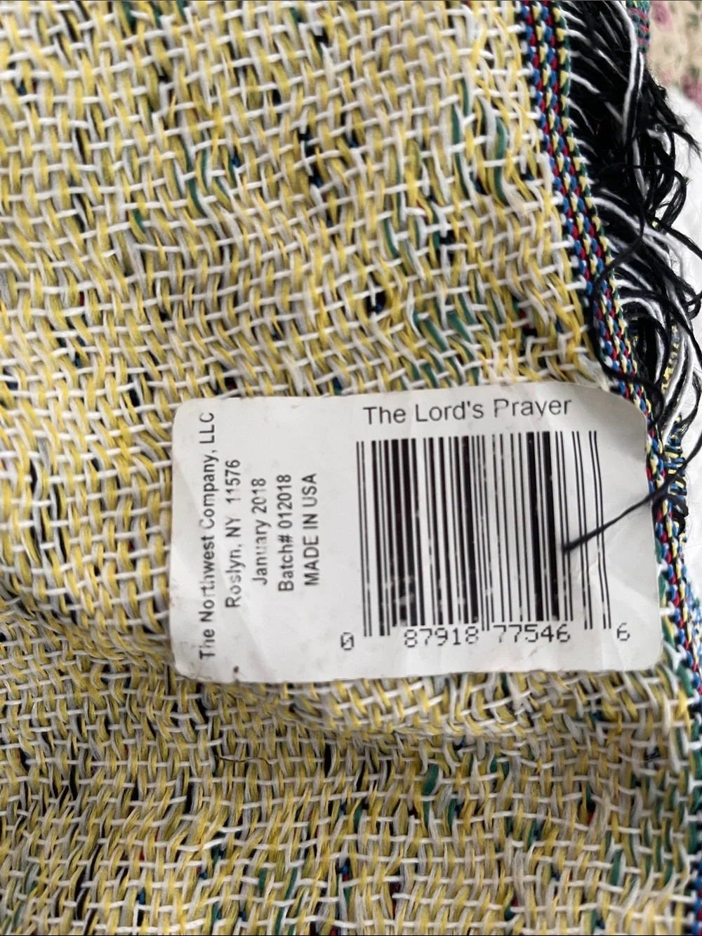 The Lord's Prayer Throw Blanket Multicolor